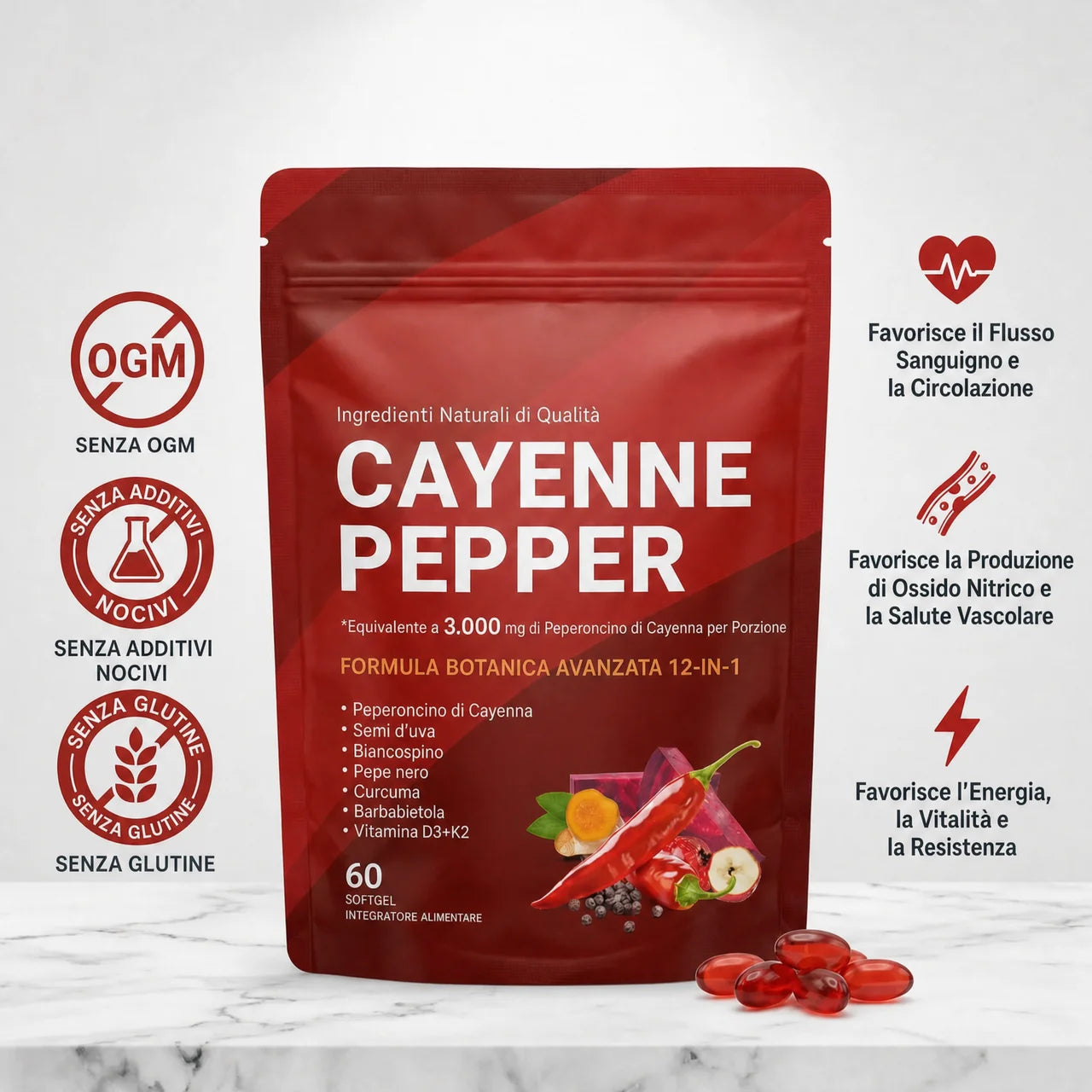 VigorAxi Cayenne Pepper Softgels